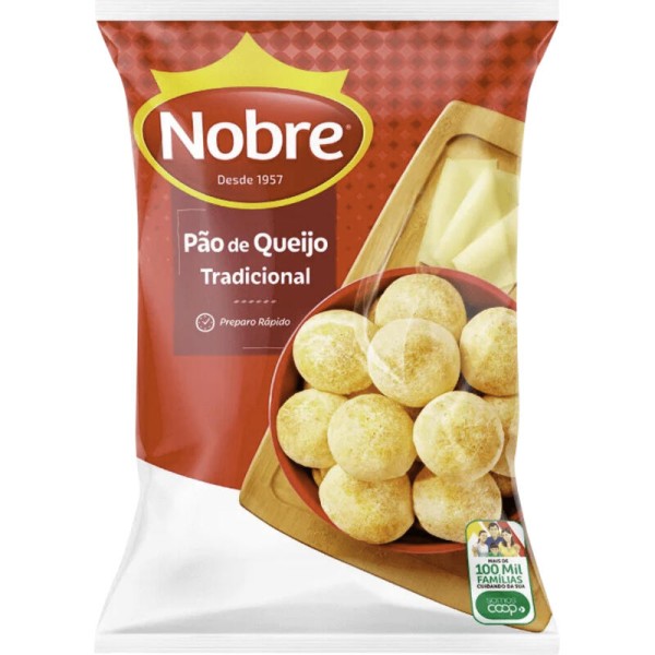 Encontraproduto.com.br - Pão de Queijo Nobre Congelado Pacote com 900g