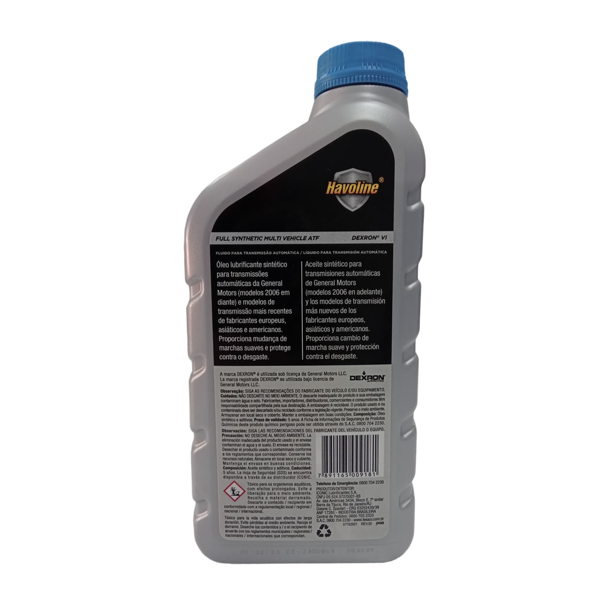 Encontraproduto.com.br - Óleo Texaco Havoline ATF 100% Sintético Dexron 6 Para Transmissão Automática 1L