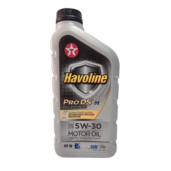 Encontraproduto.com.br - Óleo Lubrificante do Motor Havoline Pro DS Full Synthetic 5W 30 API SN p/ Motor Flex e Diesel