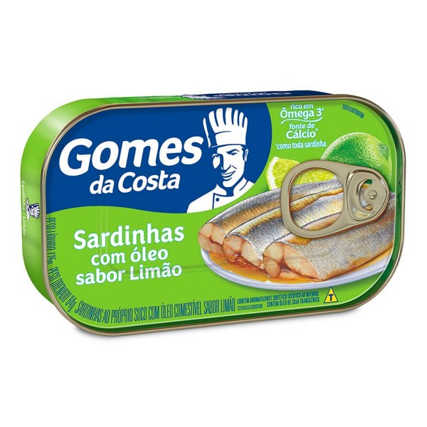 Encontraproduto.com.br - Sardinha com Óleo Sabor Limão Gomes da Costa 125g