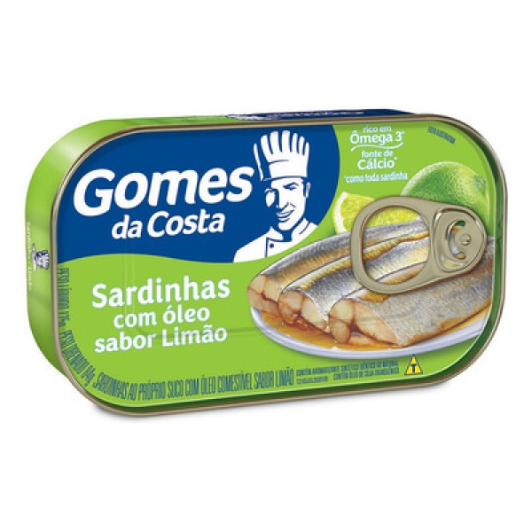 Encontraproduto.com.br - Sardinha com Óleo Sabor Limão Gomes da Costa 125g