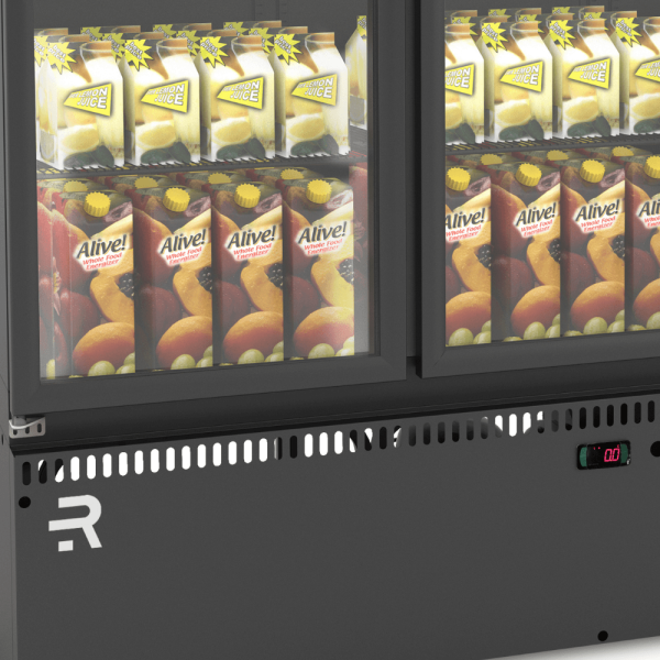 Encontraproduto.com.br - Expositor Auto Serviço Vanguard Resfriados ASVR3 PP  All Black - 958 Litros 3 Portas Controlador Digital - Refrimate