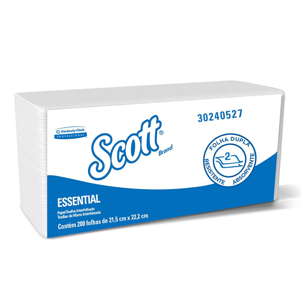 Encontraproduto.com.br - Papel Toalha Interfolha 2 Dobras Folha Dupla 21,5X22,2 com 200 Folhas Scott