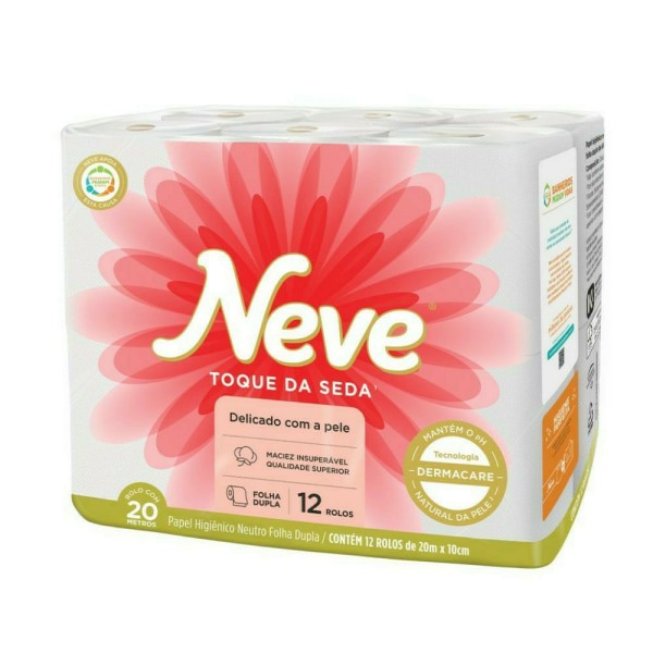 Encontraproduto.com.br - Papel Higiênico Folha Dupla 20m com 12 Rolos Neve