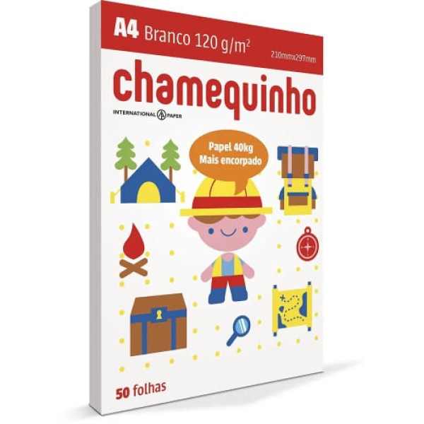 Papel Sulfite A4 50 Folhas Chamequinho