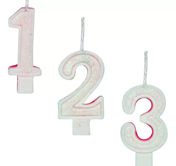 Vela de Aniversário Regina Super Glitter Rosa Nº 0 Unidade