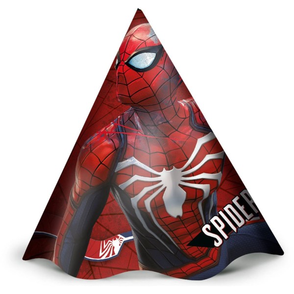 Chapéu De Festa Homem Aranha Festa Aniversário 12 Unidades