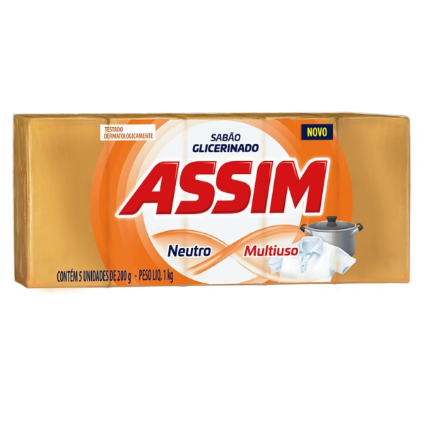 Encontraproduto.com.br - Sabão Pedra Assim com 5 unidades Neutro