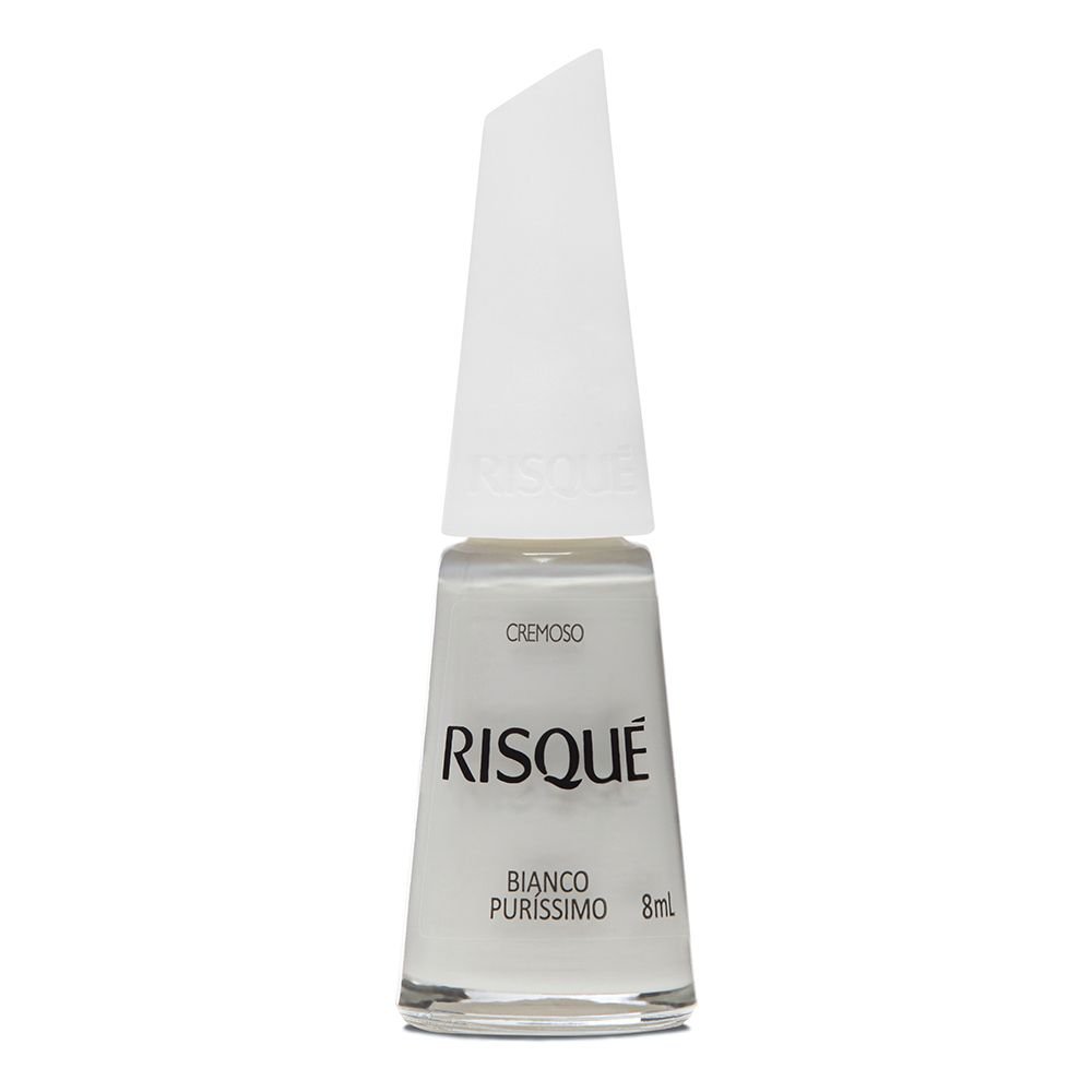 Encontraproduto.com.br - Esmalte Risque Cremosa Bianco Purissimo 8Ml - Risque
