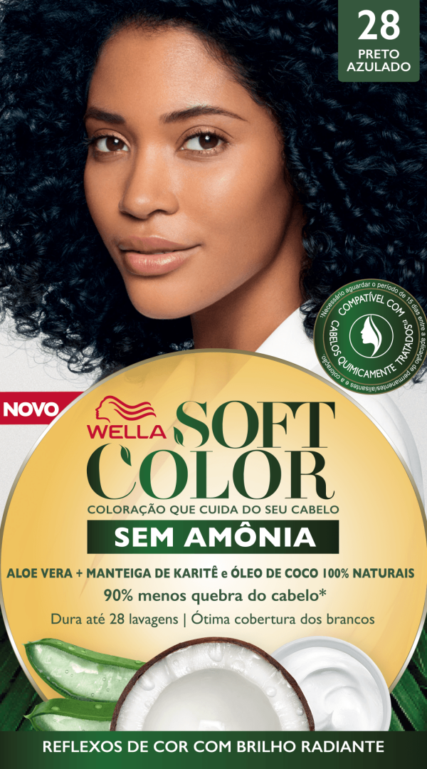 Encontraproduto.com.br - Tintura Soft Color 28 Preto Azulado - Soft Color