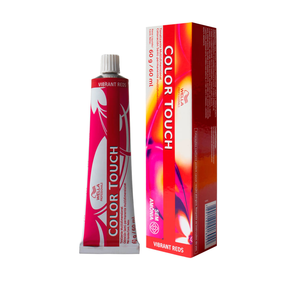 Encontraproduto.com.br - Tonalizante Color Touch 55/54 Castanho Claro Intenso Acaju Avermelhado Wella Professionals 60g