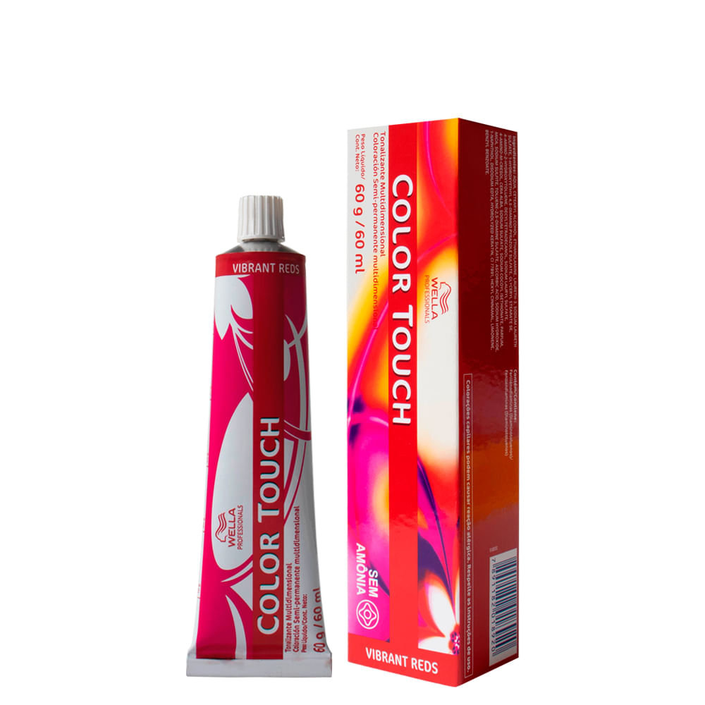 Encontraproduto.com.br - Tonalizante Color Touch 55/54 Castanho Claro Intenso Acaju Avermelhado Wella Professionals 60g