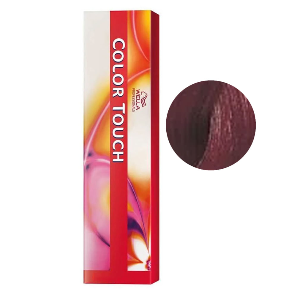 Encontraproduto.com.br - Tonalizante Color Touch 55/54 Castanho Claro Intenso Acaju Avermelhado Wella Professionals 60g