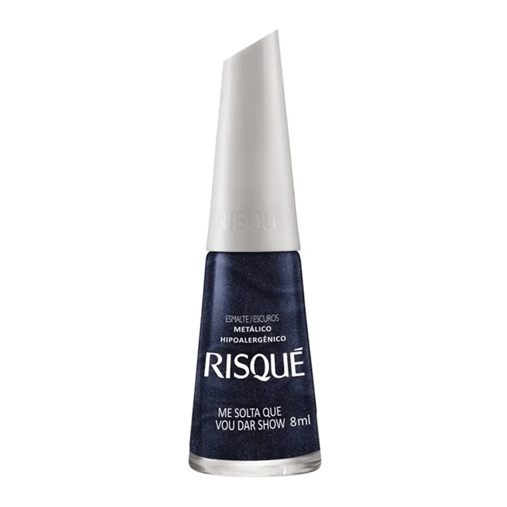 Esmalte Risqué Azul Metálico Me Solta Eu Vou Dar Show 8ml