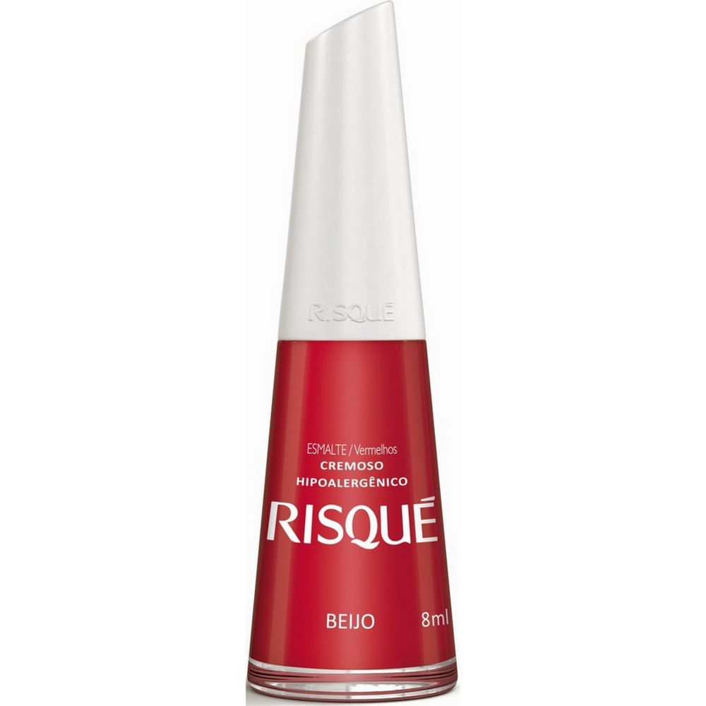 Esmalte Risqué Vermelho Cremoso Beijo 8ml