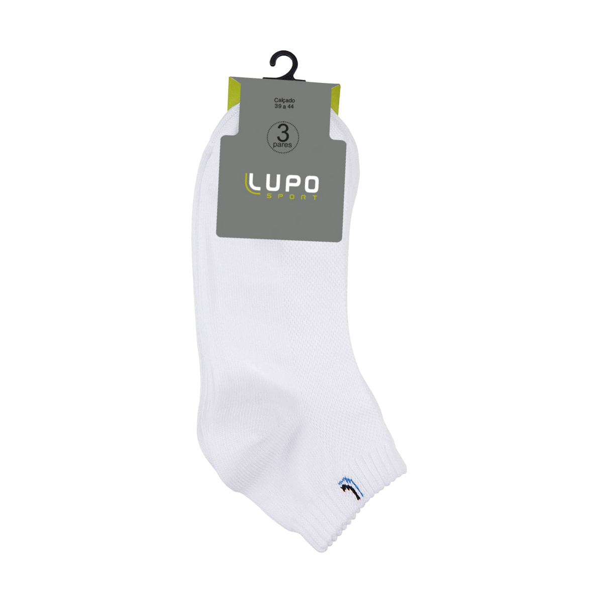 Encontraproduto.com.br - Meia Lupo Walk Kit 3 Branco