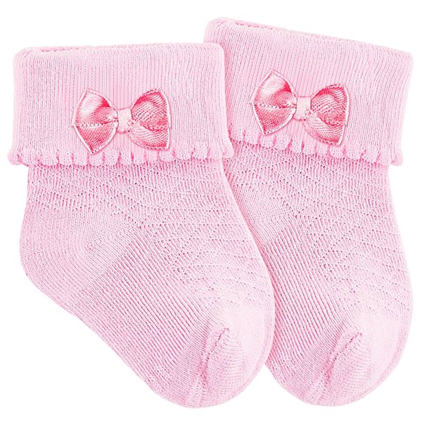 Encontraproduto.com.br - Meia Soquete para bebê Laço Rosa - Lupo