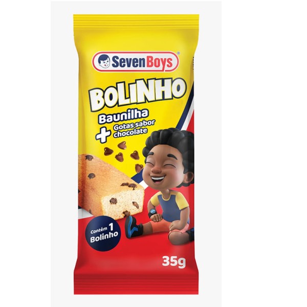 Encontraproduto.com.br - Bolinho Baunilha com Gotas de Chocolate Seven Boys Pacote 35 g