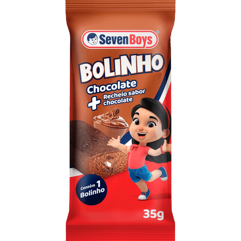 Encontraproduto.com.br - Bolinho Seven Boys Chocolate com Chocolate Unidade com 35g