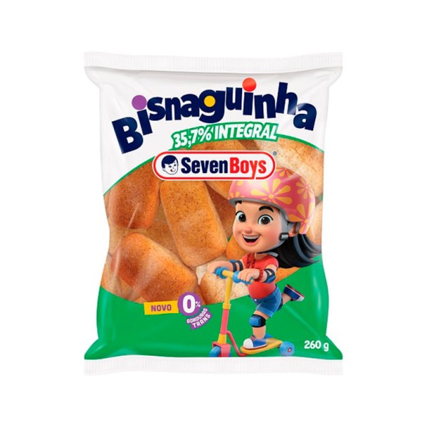 Encontraproduto.com.br - Bisnaguinha Seven Boys Integral Pacote com 260g