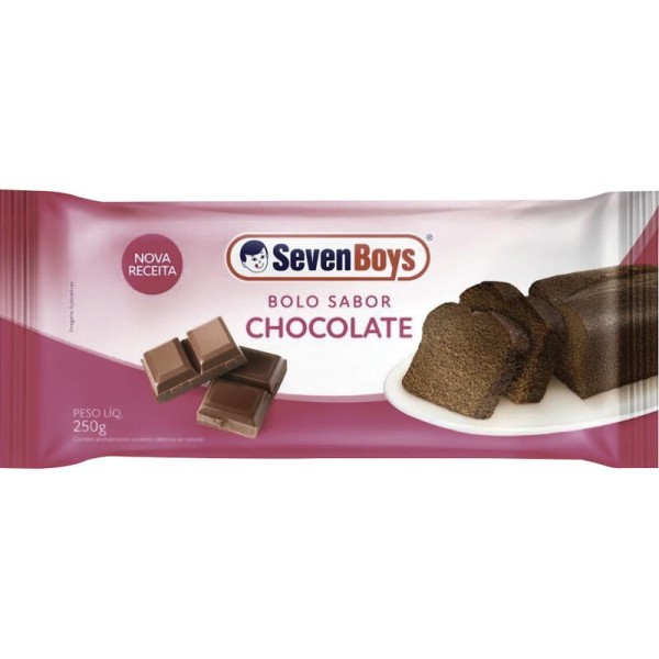 Bolo Seven Boys Chocolate Pacote com 250g