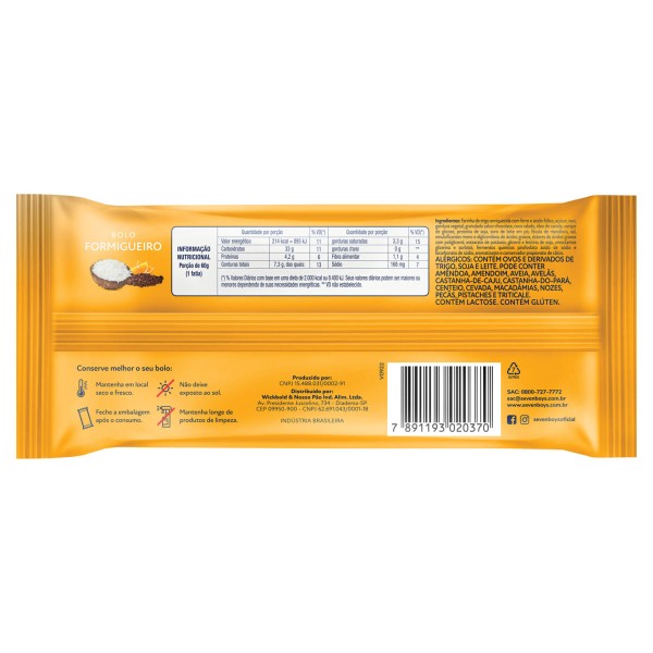 Encontraproduto.com.br - Bolo Seven Boys Formigueiro Pacote com 250g