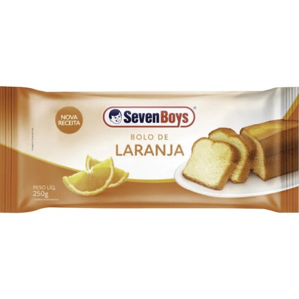 Bolo Seven Boys Laranja Pacote com 250g