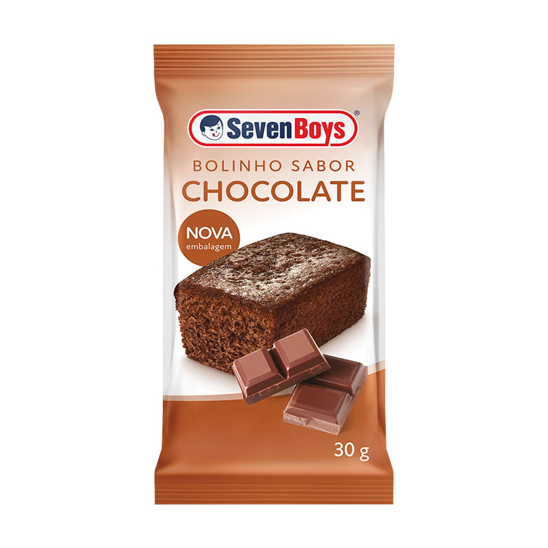 Encontraproduto.com.br - Mini Bolo Seven Boys Chocolate Unidade com 30g