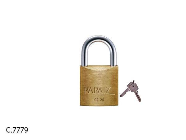 Encontraproduto.com.br - Cadeado Standard Papaiz CR 25MM com 2 chaves