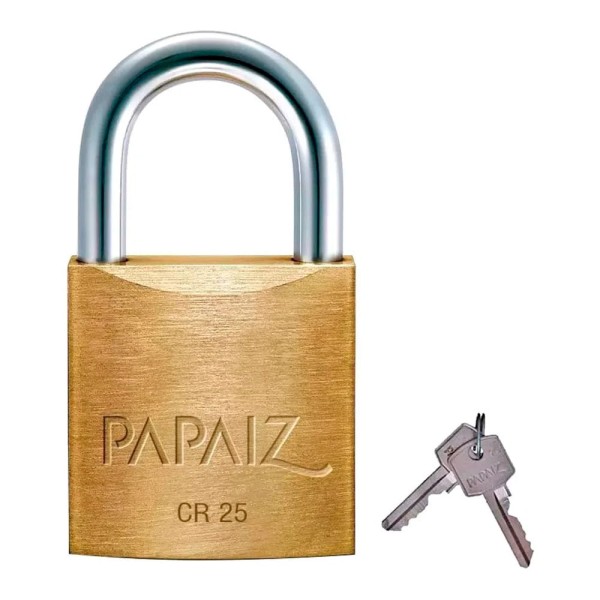 Encontraproduto.com.br - Cadeado Standard Papaiz CR 25MM com 2 chaves