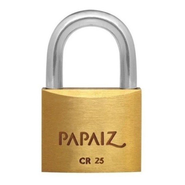 Encontraproduto.com.br - Cadeado Standard Papaiz CR 25MM com 2 chaves