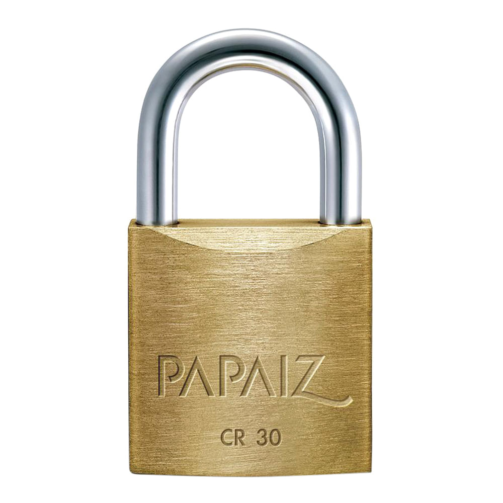 Encontraproduto.com.br - Cadeado 30mm Cromado Papaiz
