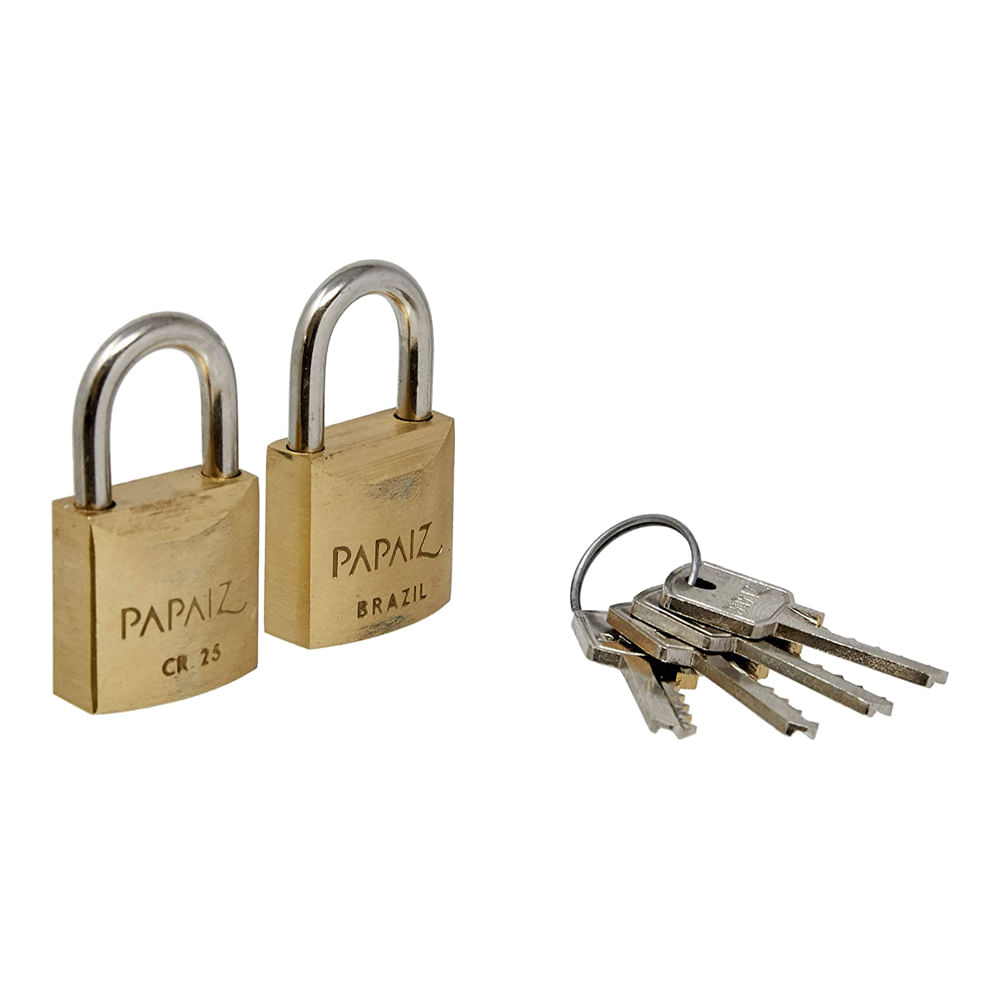 Encontraproduto.com.br - Cadeado 2Smm Cr25 Cartela com 2 Cadeados Papaiz