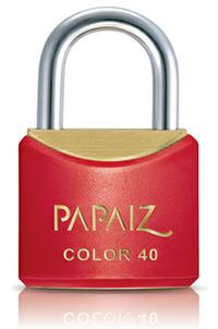 Encontraproduto.com.br - Cadeado Latão Plastificado 20 mm CR 20 Vermelho - Papaiz