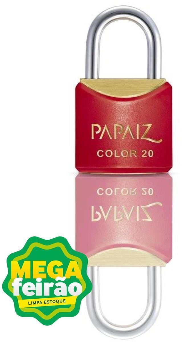 Encontraproduto.com.br - Cadeado Latão Plastificado 20 mm CR 20 Vermelho - Papaiz
