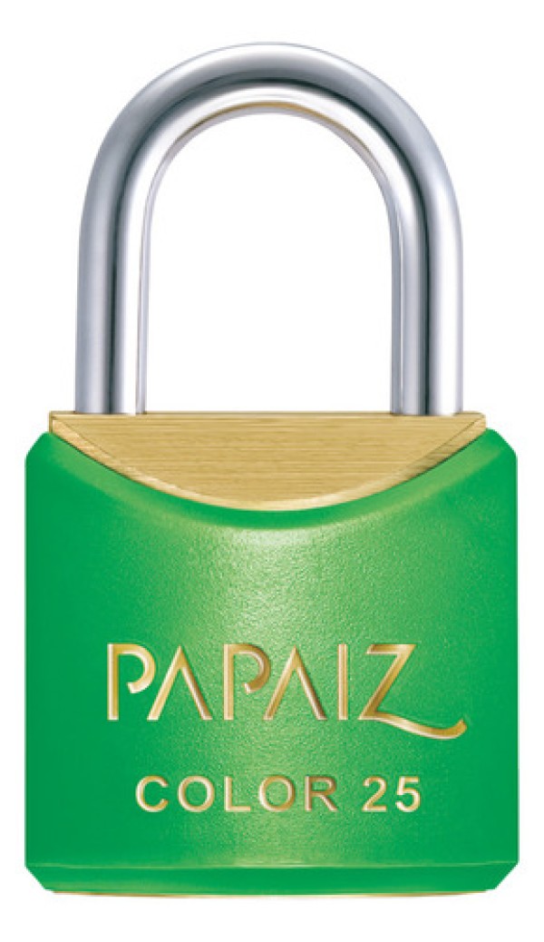 Encontraproduto.com.br - Cadeado Papaiz Verde 25Mm