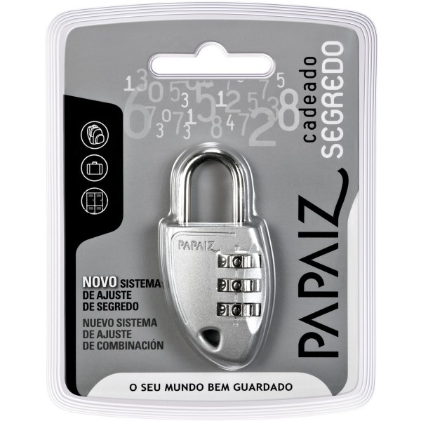 Encontraproduto.com.br - Cadeado Papaiz CS23 Prata