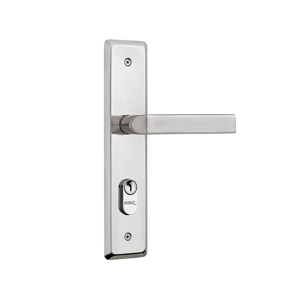 Fechadura de banheiro de aço zamac cromada 40mm Fit MZ560N Papaiz