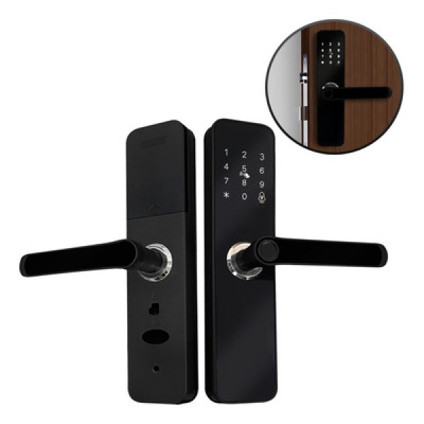 Encontraproduto.com.br - PONTA DE ESTOQUE | Fechadura Eletrônica Smart Lock Preto Papaiz