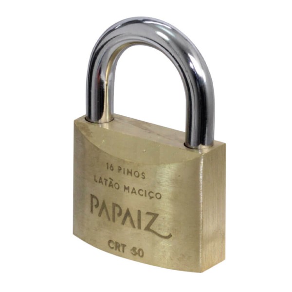 Encontraproduto.com.br - Cadeado Tetra Papaiz 2 Chaves 50MM Kit com 5UN