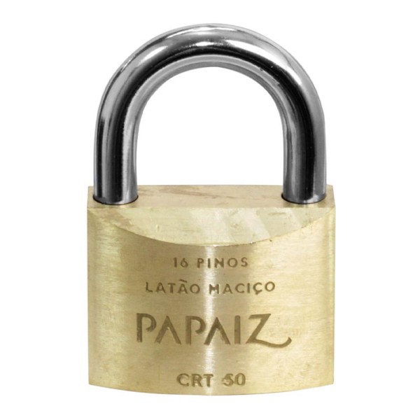 Encontraproduto.com.br - Cadeado Tetra Papaiz 2 Chaves 50MM Kit com 5UN