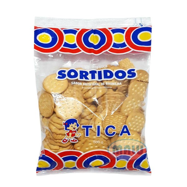 Encontraproduto.com.br - Biscoito Doce Tica Sortido Pacote com 500g