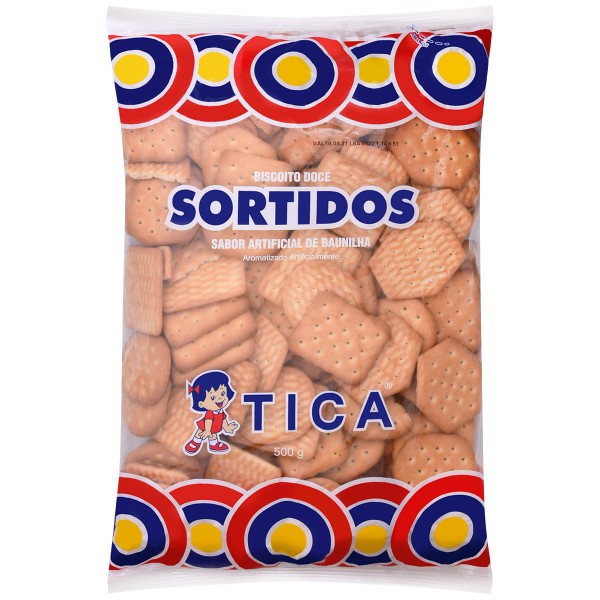 Encontraproduto.com.br - Biscoito Doce Tica Sortido Pacote com 500g