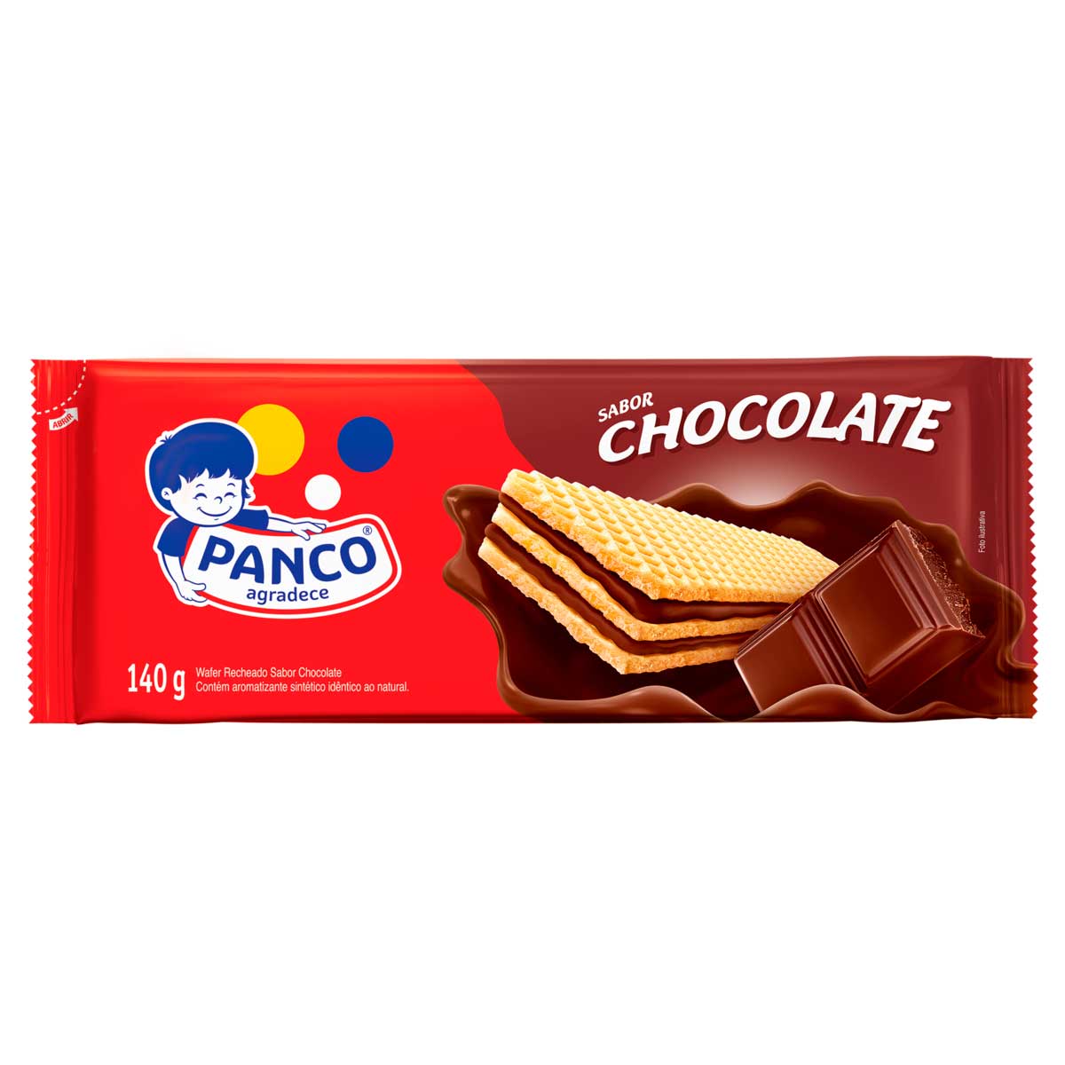 Biscoito Wafer Panco Chocolate Pacote com 112g