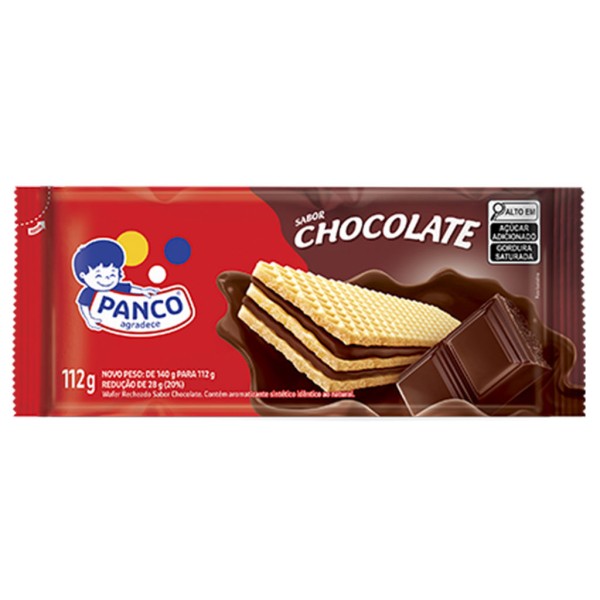 Encontraproduto.com.br - Biscoito Wafer Panco Chocolate Pacote com 112g