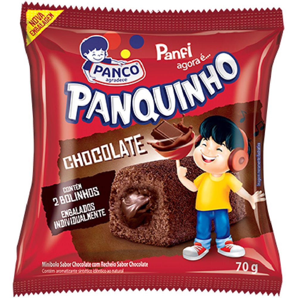 Encontraproduto.com.br - Bolinho Panco Duplo chocolate Pacote com 70g