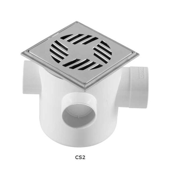 Encontraproduto.com.br - Caixa Sifonada CS2 120X120X50 Quadrada ABS Cromada  Astra