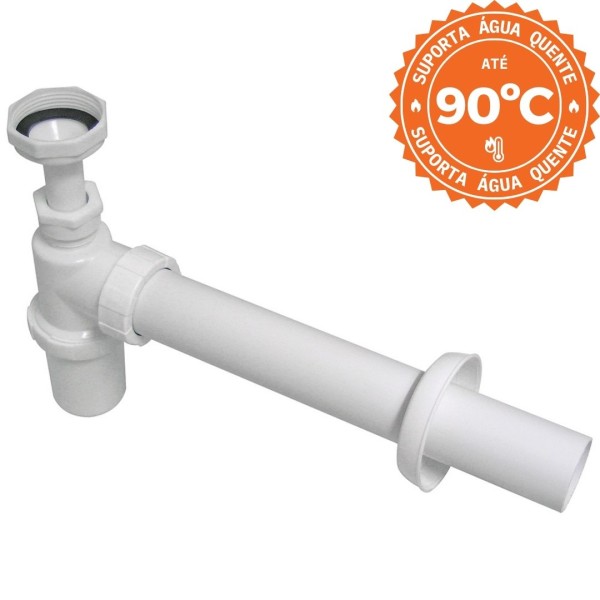 Encontraproduto.com.br - Sifão Rígido com Copo 1.1/2 x 40mm Branco Astra