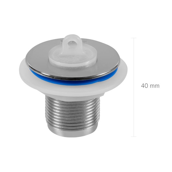 Encontraproduto.com.br - Válvula Cromada para Pia com Tampa 1(7/8)