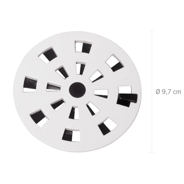 Encontraproduto.com.br - Grelha Redonda com Diâmetro de 9,7cm e Anti-Inseto em PVC Branco Astra